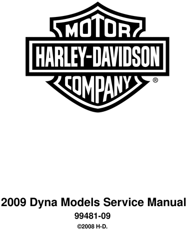 Product picture 2009 Harley Davidson Dyna Models Service Manual