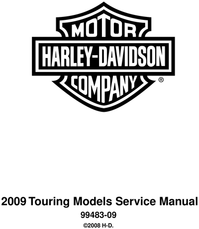 Product picture 2009 Harley Davidson Touring Models Service Manual